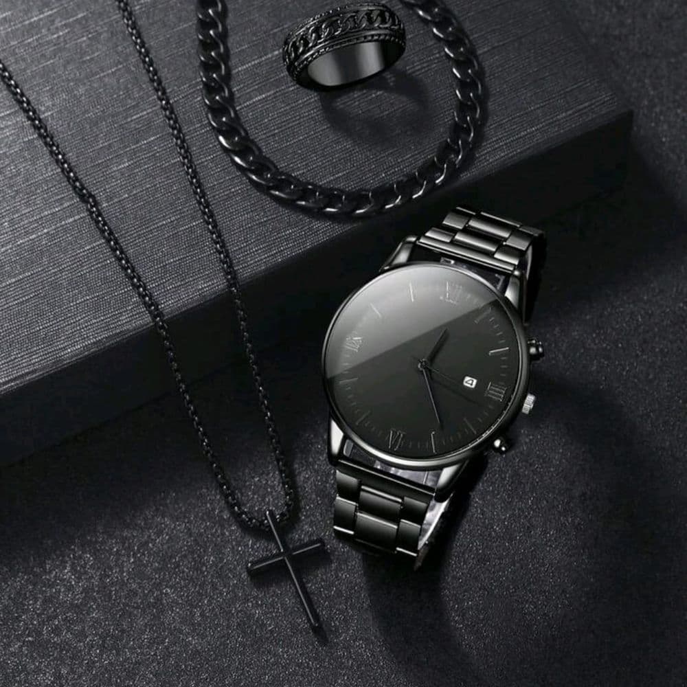 SET DE RELOJ TOTAL BLACK ACERO INOX