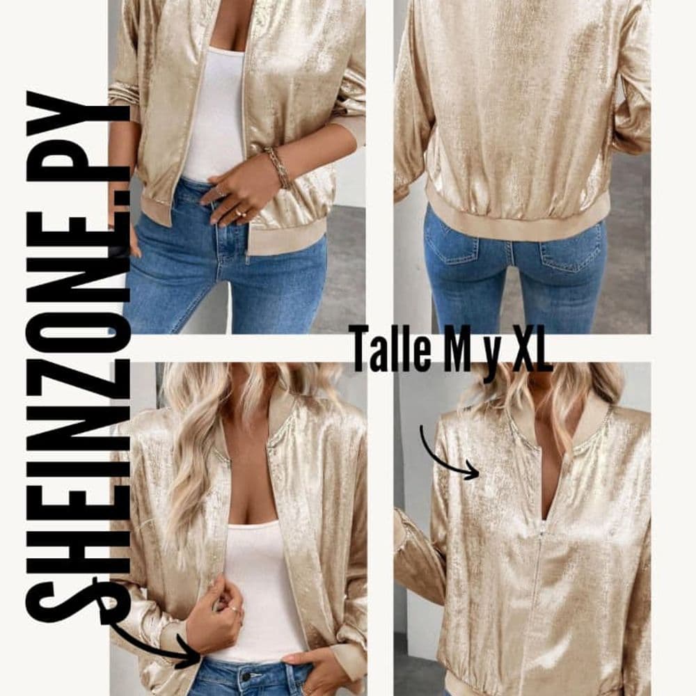 CHAQUETA BOMBER LIGERA TALLES M Y XL