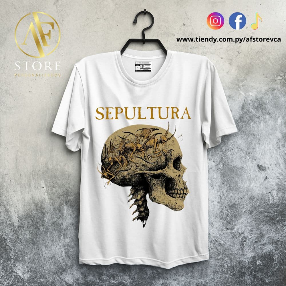 REMERA SEPULTURA SKULL ART