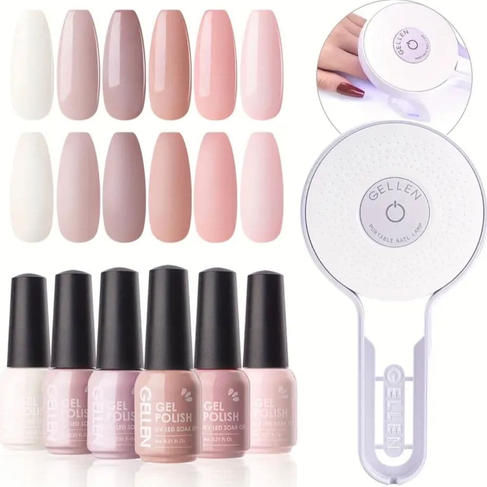 KIT DE MANICURA CON LAMPARITA PORTATIL