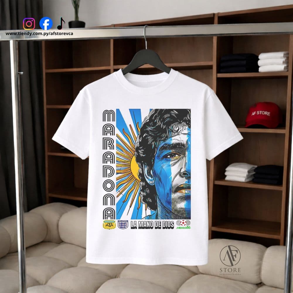 REMERA DIEGO ARMANDO MARADONA ARG VS ENG
