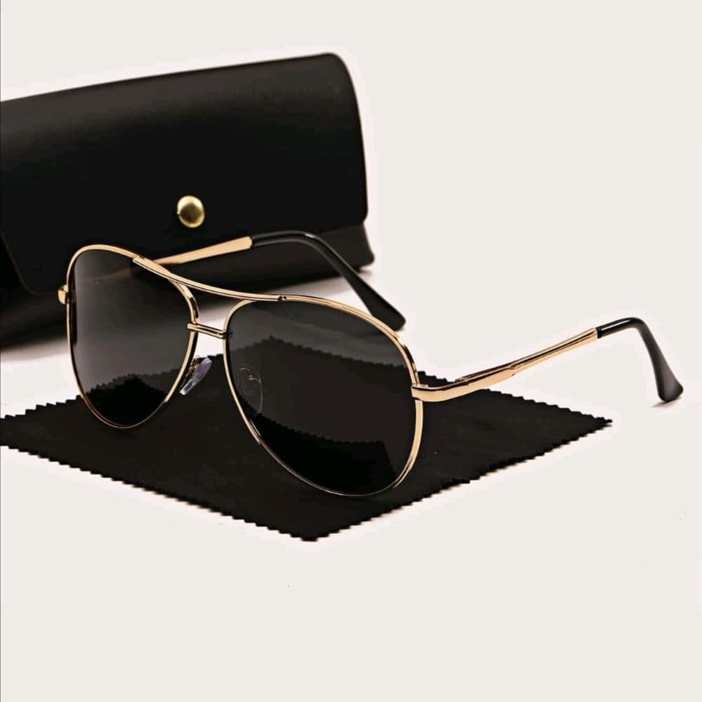 GAFAS CLASICAS ESTILO AVIADOR GRIS OSCURO