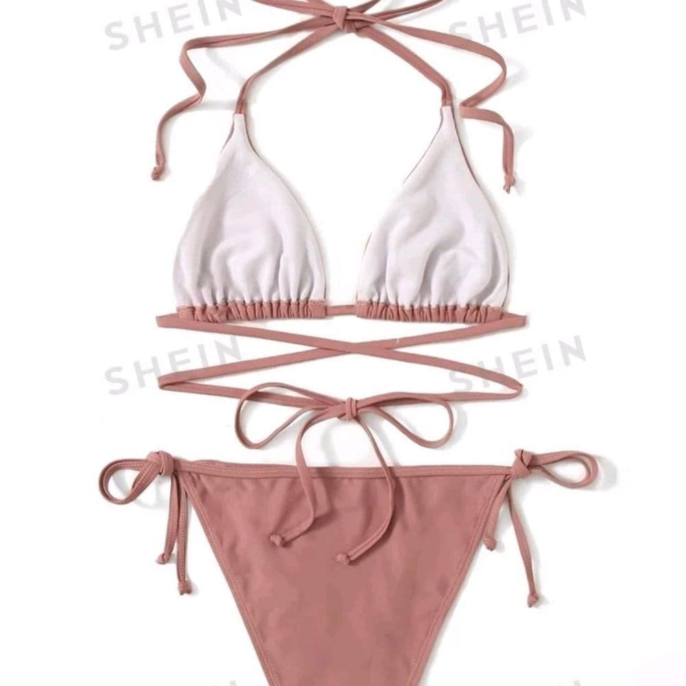 TRAJE DE BAÑO 2 PIEZAS ROSA VIEJA
