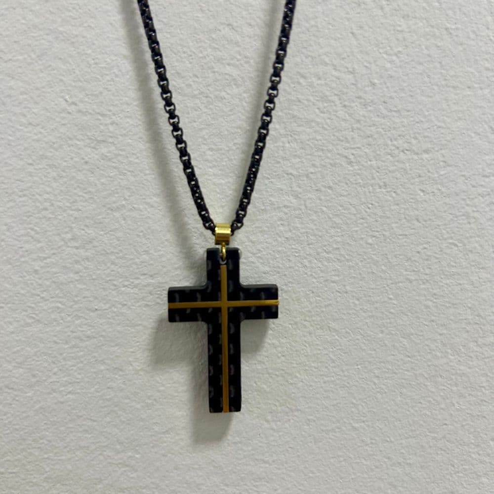 Cadena cruz hombre
