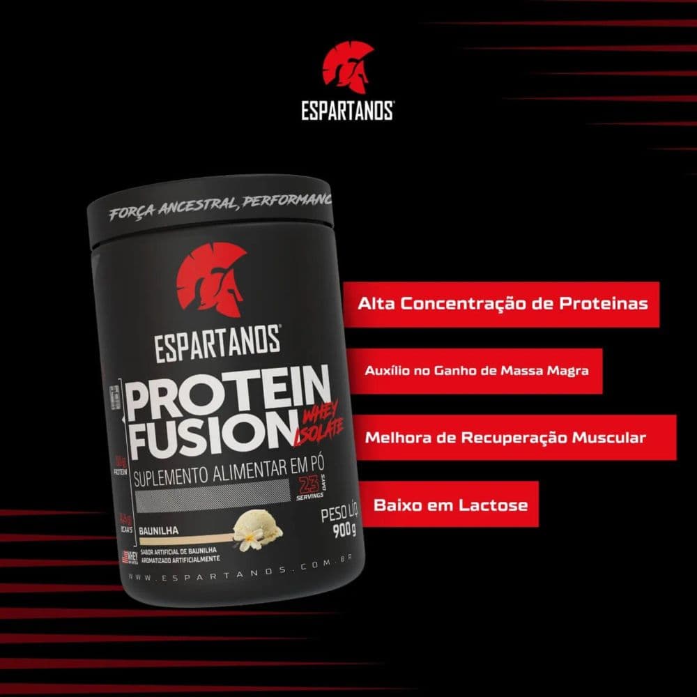 Whey Fusion 900g + Creatina 100g + Pré-treino 100g + Shaker