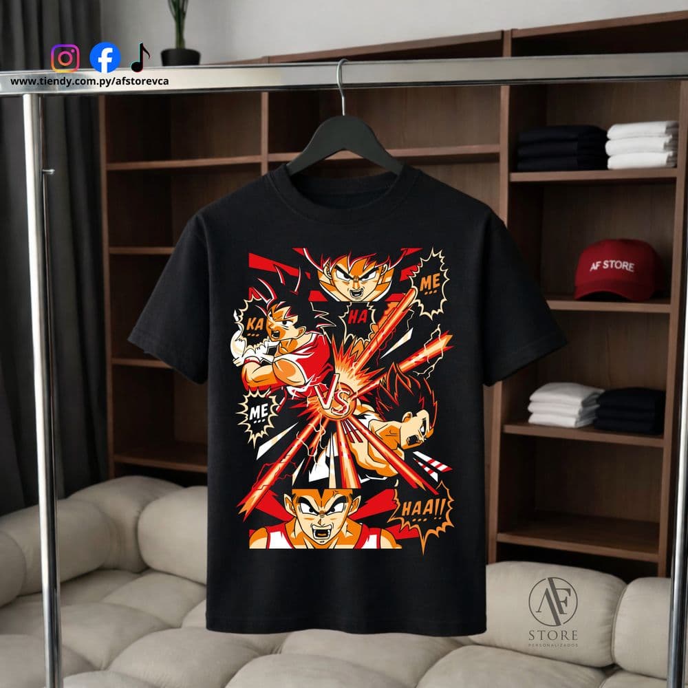 REMERA AF DRAGON BALL- KAME HA (SAIYAN EDITION)