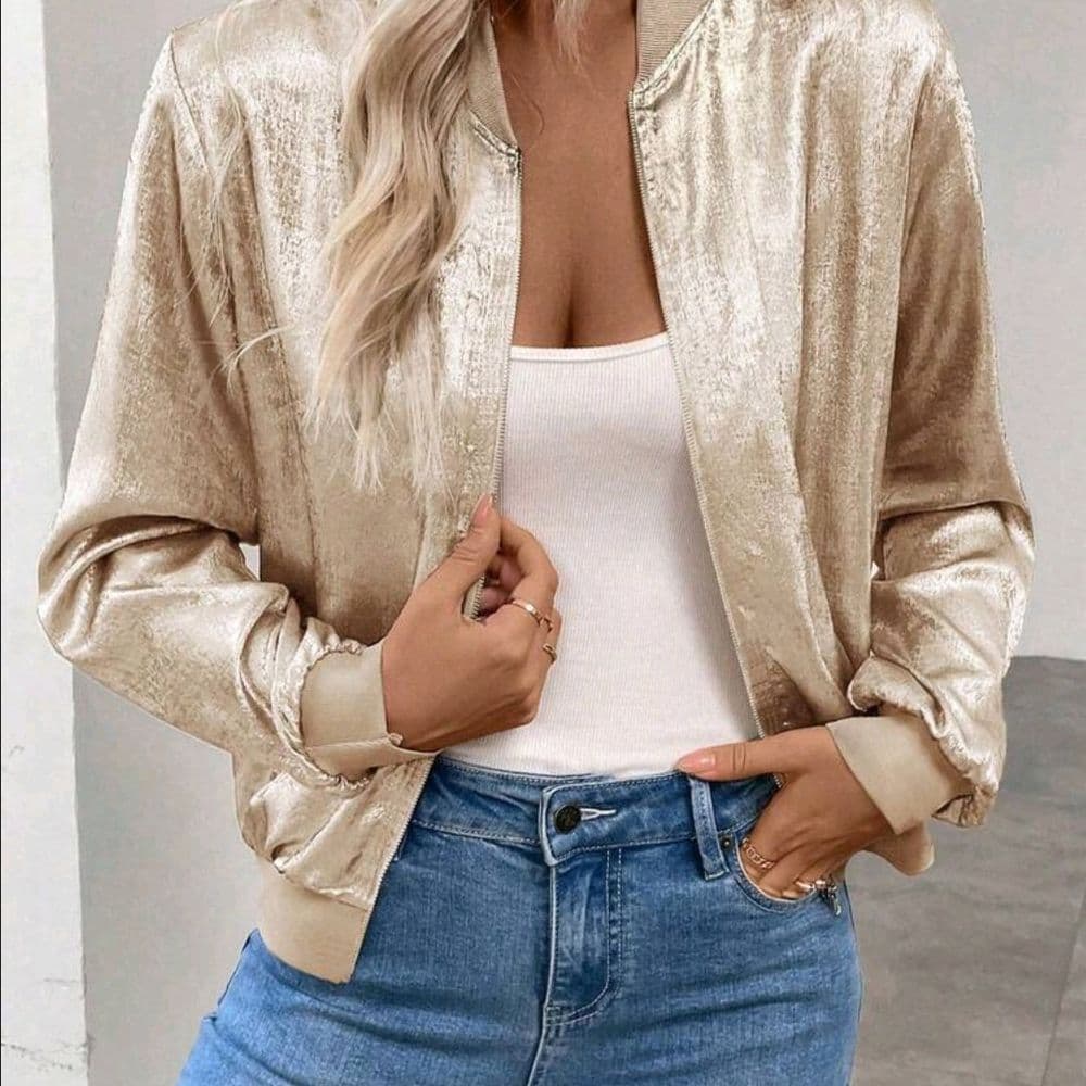CHAQUETA BOMBER LIGERA TALLES M Y XL