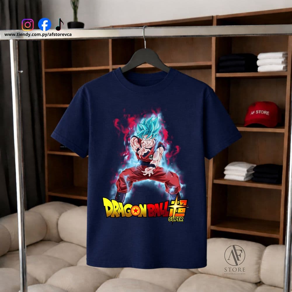 REMERA AF DRAGON BALL- GOKU BLUE (SAIYAN EDITION)