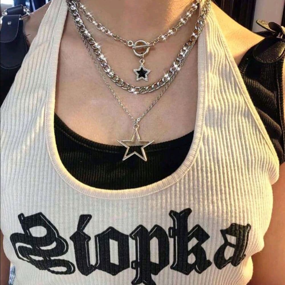 Set de 3 cadenas estilo punk