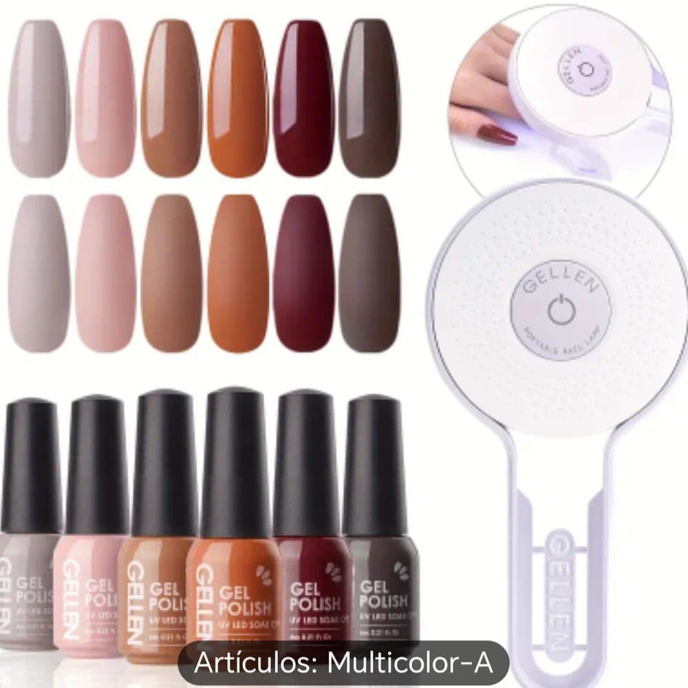 KIT DE MANICURA CON LAMPARITA PORTATIL
