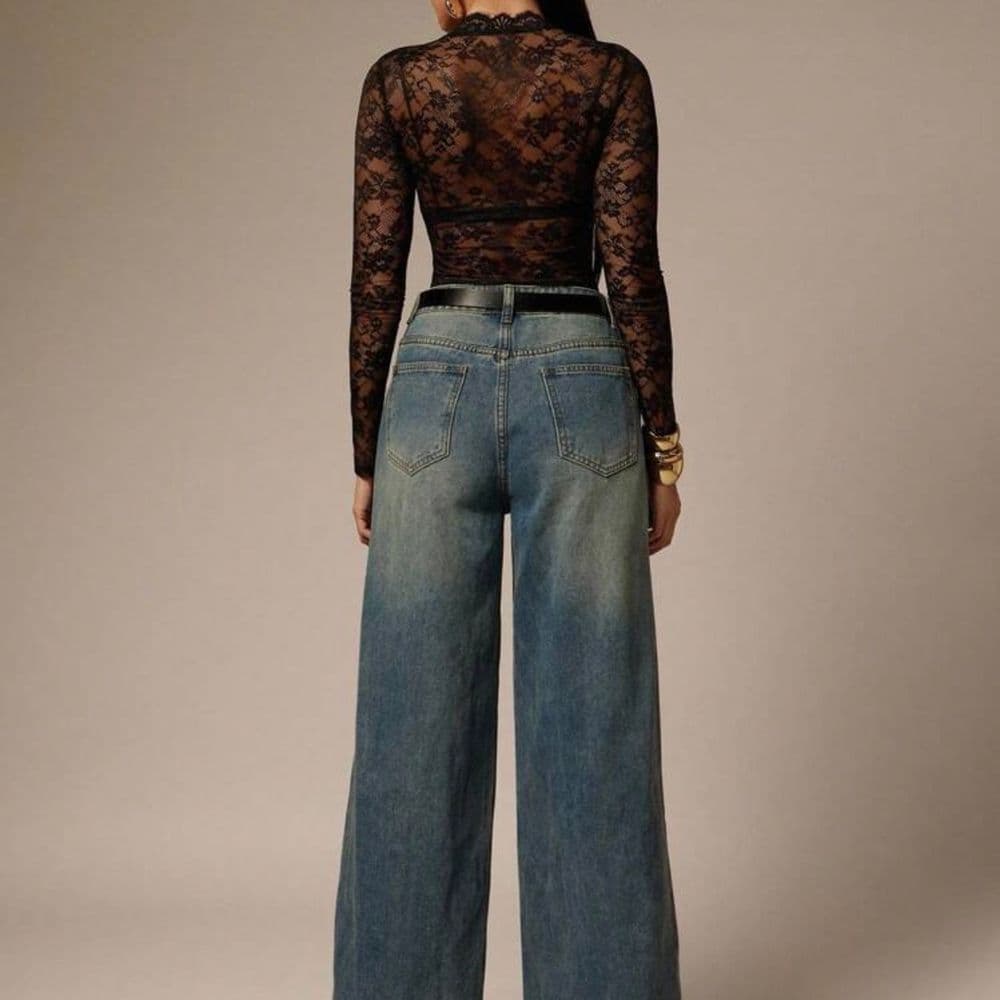 Top Mangas Largas Lace Celine