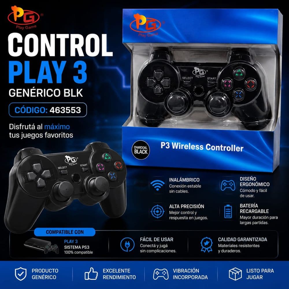 Control Play 3 Genérico BLK