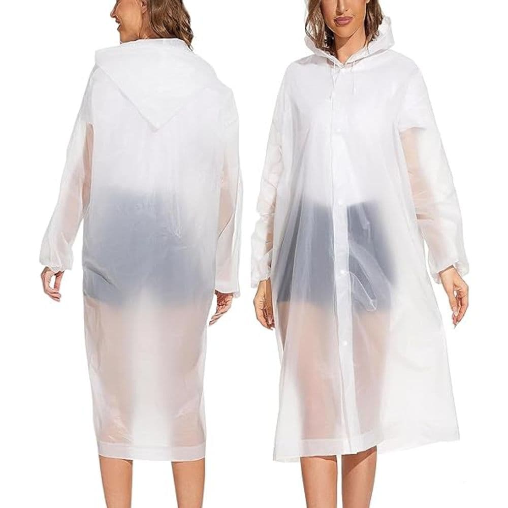 835 Ponchos de lluvia para adultos blanco transparente
