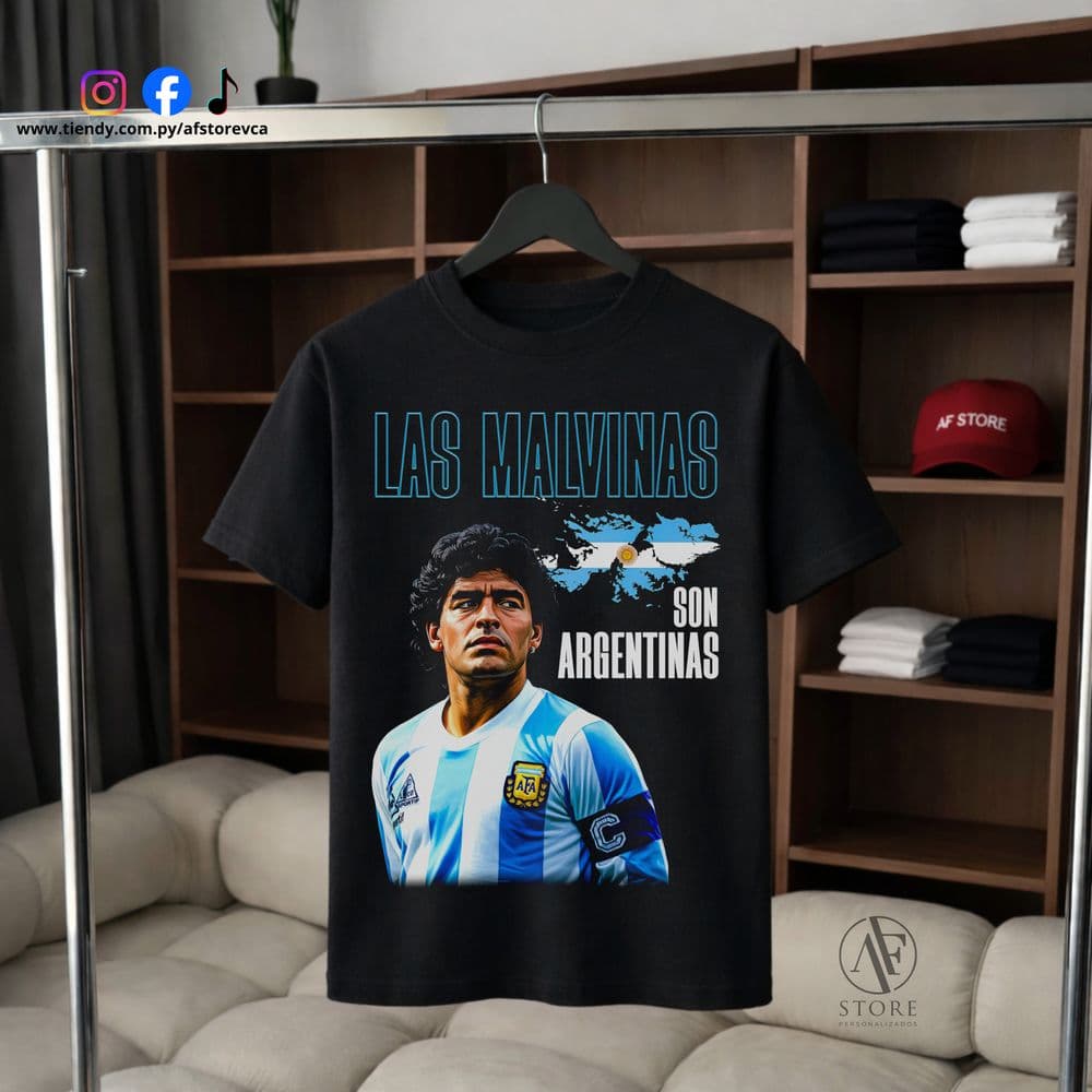 REMERA DIEGO ARMANDO MARADONA LAS MALVINAS