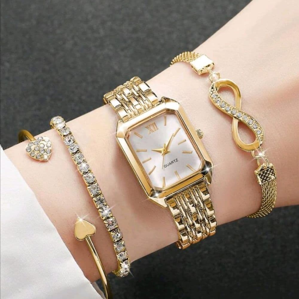 SET DE RELO MAS PULSERAS ACERO INOXIDABLE