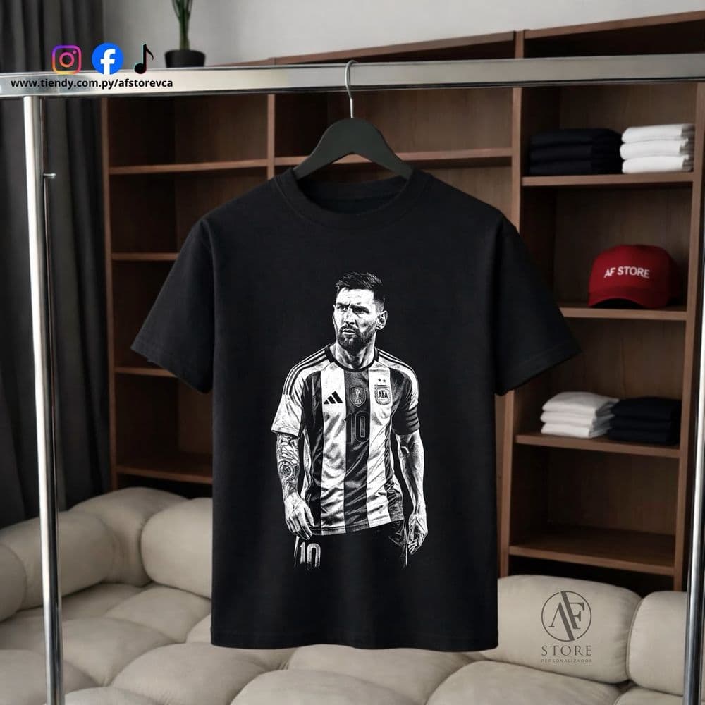 REMERA LIONEL MESSI ABICELESTE MINIMAL