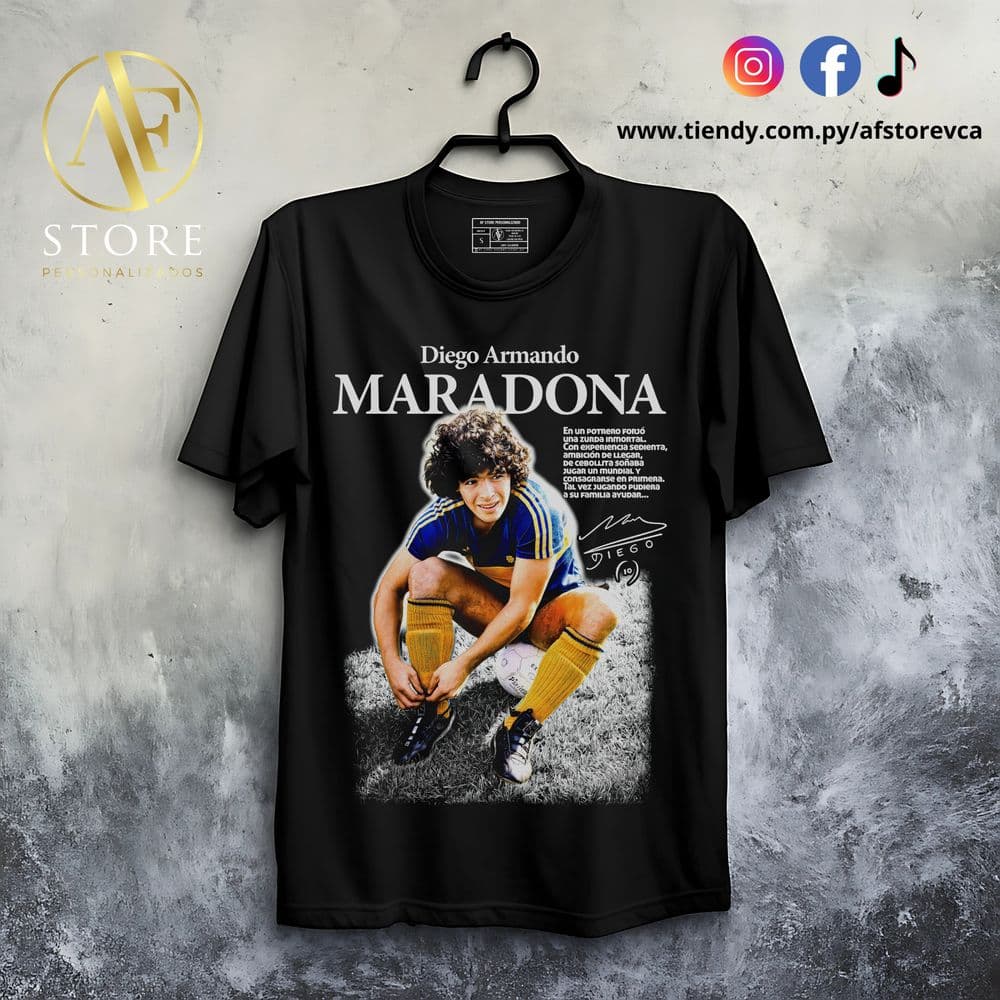 REMERA DIEGO ARMANDO MARADONA VINTAGE BOCA