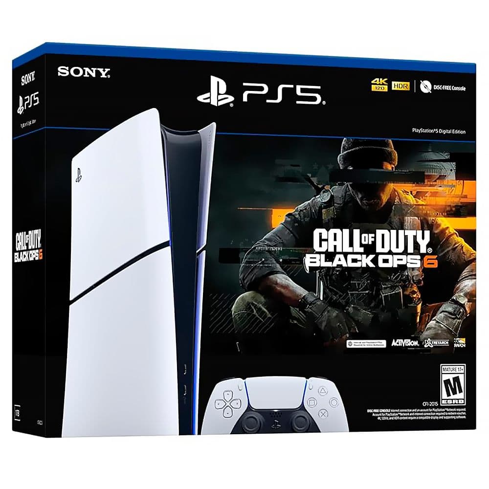 Consola Sony PlayStation 5 Slim CFI-2015 B01X 1TB / Digital Edition / Bivolt - Blanco + Juego Call of Duty Black Ops 6 (Americano)