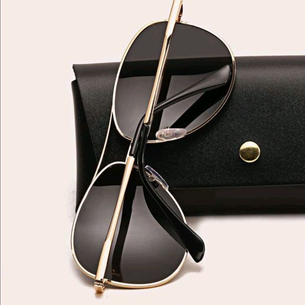 GAFAS CLASICAS ESTILO AVIADOR GRIS OSCURO