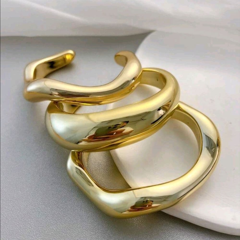 Set de 3 Brazaletes dorados