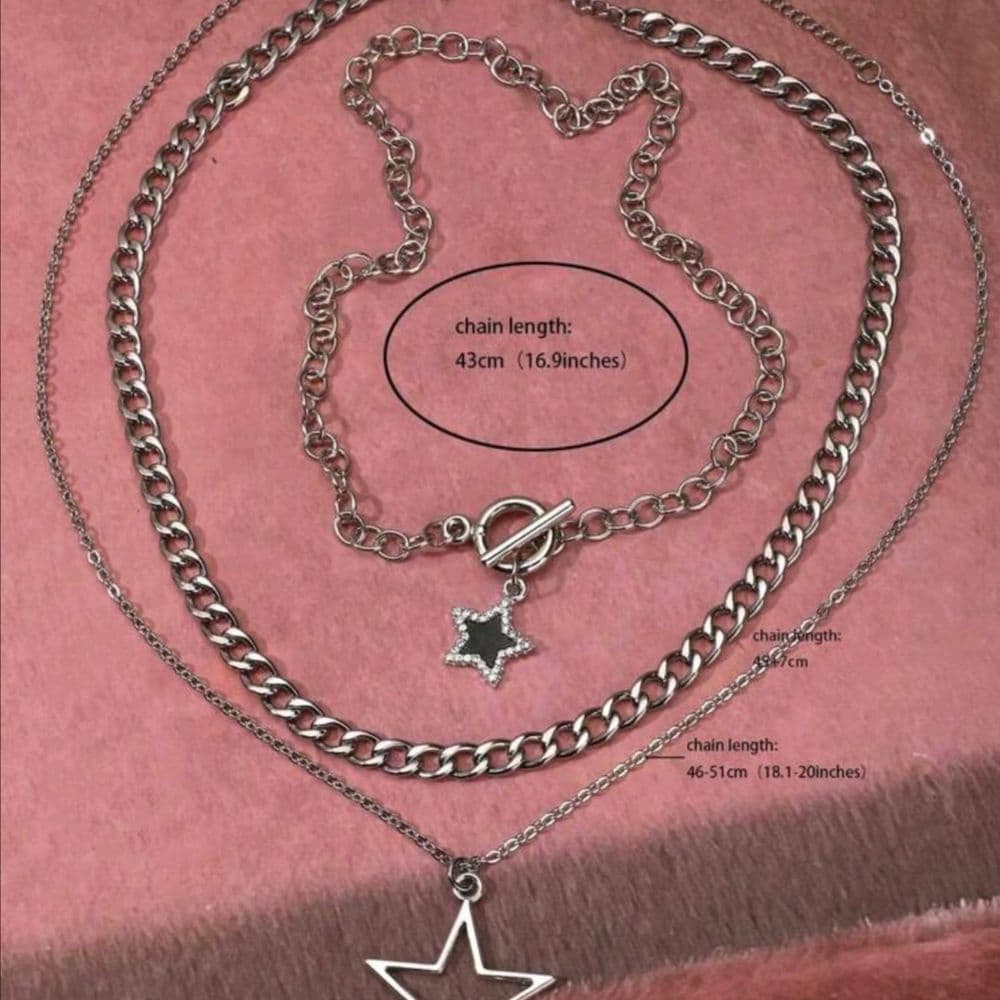 Set de 3 cadenas estilo punk