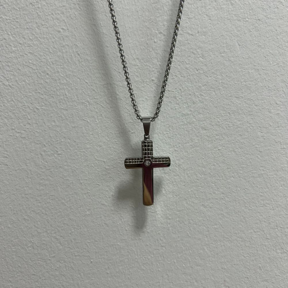 Cadena cruz hombre