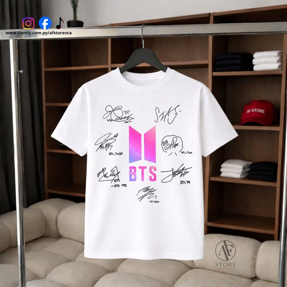 REMERA BTS FIRMAS