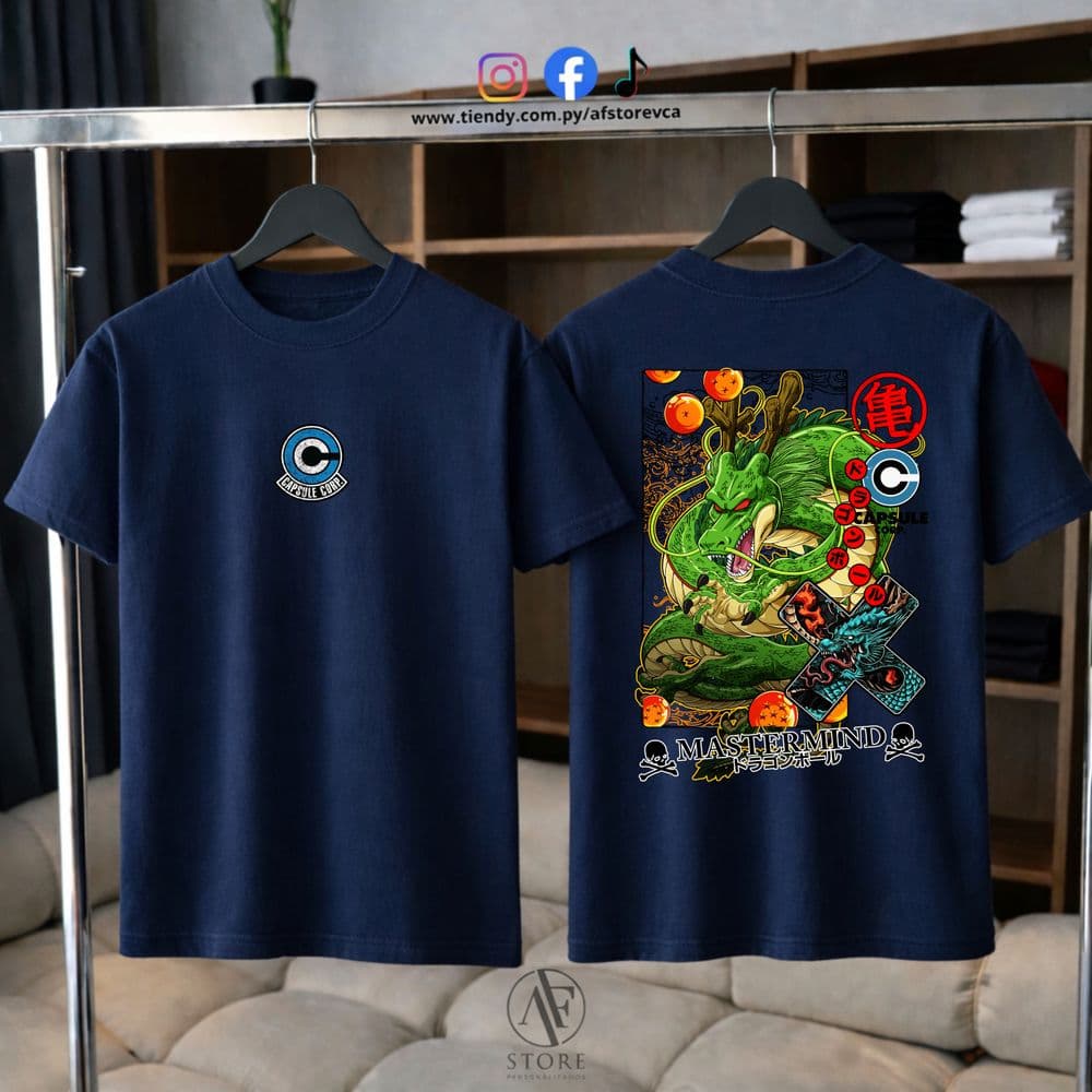 REMERA AF DRAGON BALL- SHENLONG CAPSULE CORP (SAIYAN EDITION)
