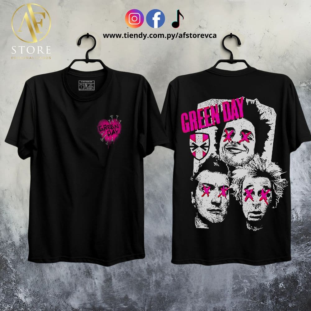 REMERA GREEN DAY HEART GRENADE