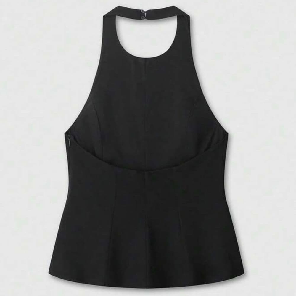 Top Peplum negro