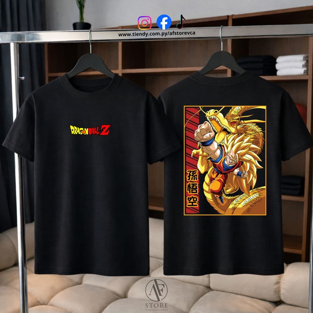 REMERA AF DRAGON BALL-GOKU FACE 3 (SAIYAN EDITION)