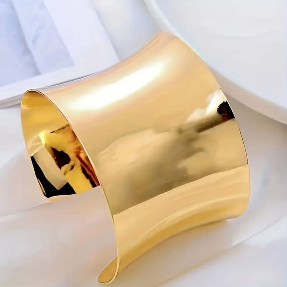 BRAZALETE ANCHO DORADO
