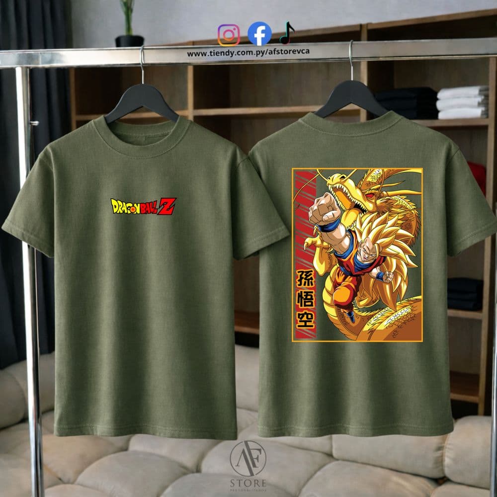 REMERA AF DRAGON BALL-GOKU FACE 3 (SAIYAN EDITION)