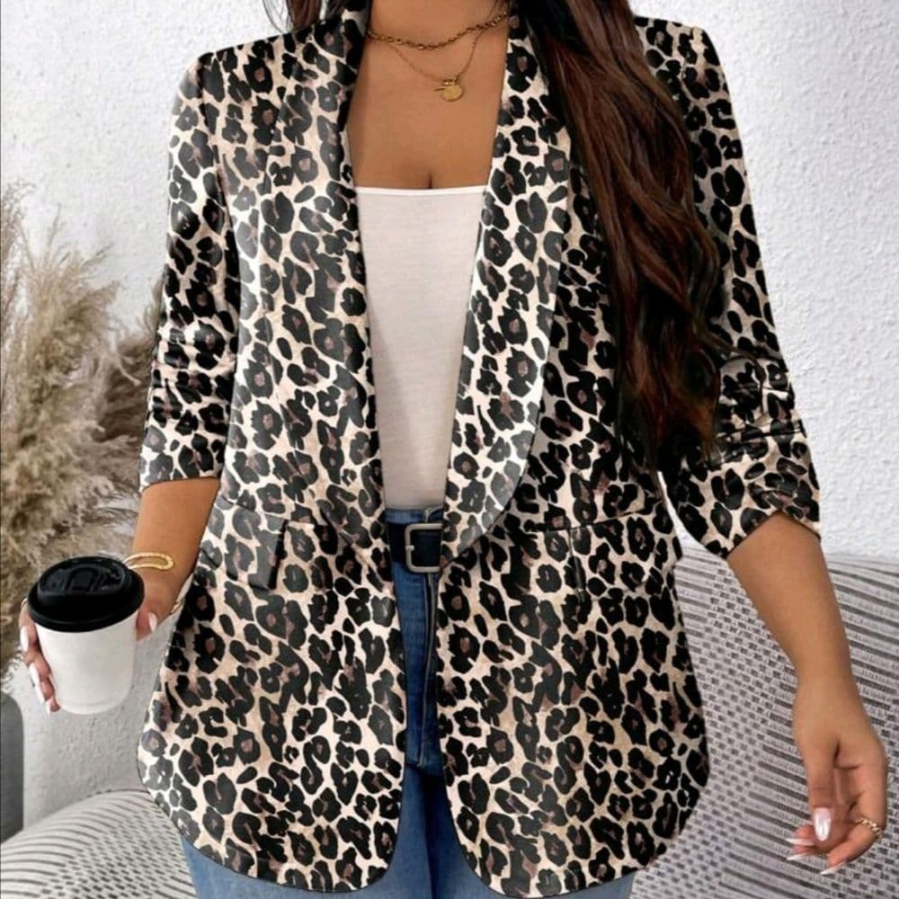 Blazer Leopardo talle Plus