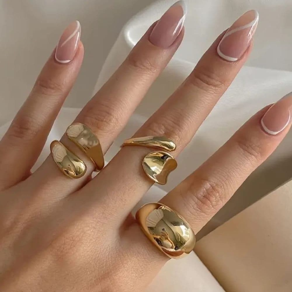 SET DE ANILLOS DORADOS