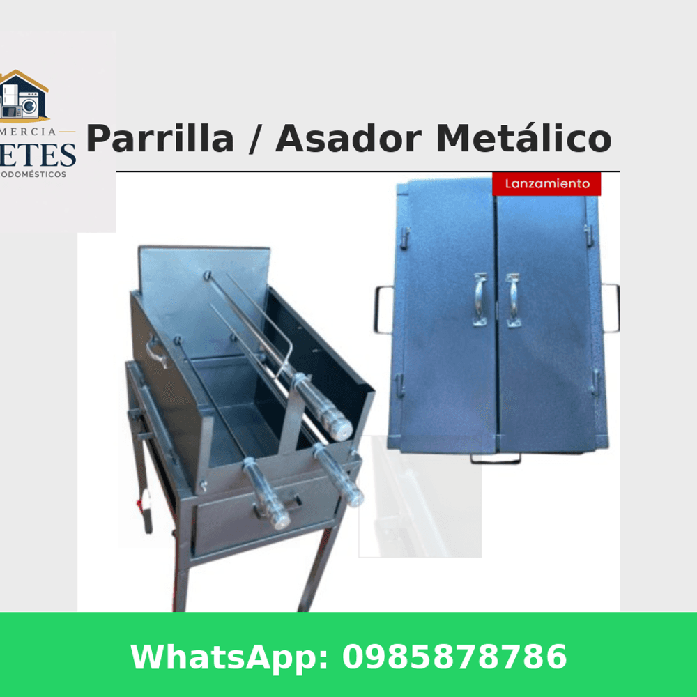 PARRILLA TIPO MALETA DE 3 ESPADINES