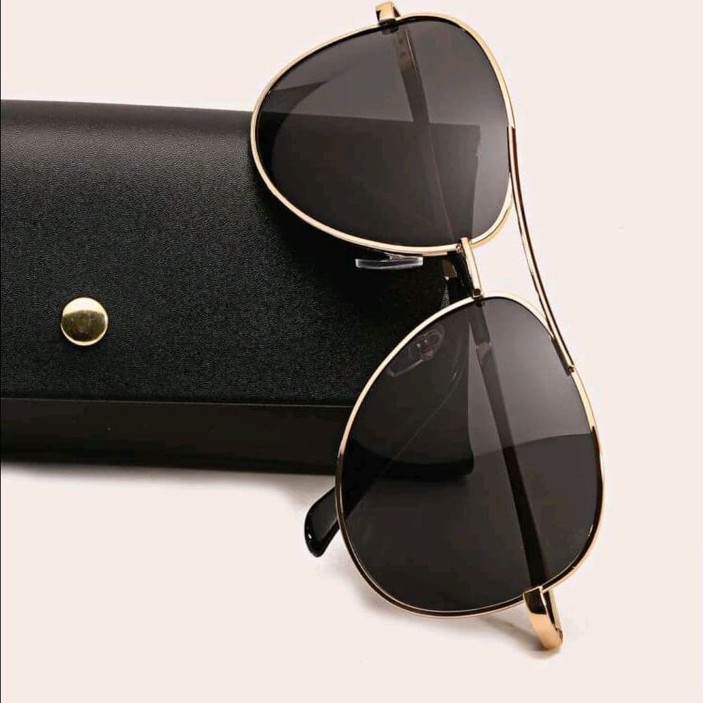 GAFAS CLASICAS ESTILO AVIADOR GRIS OSCURO