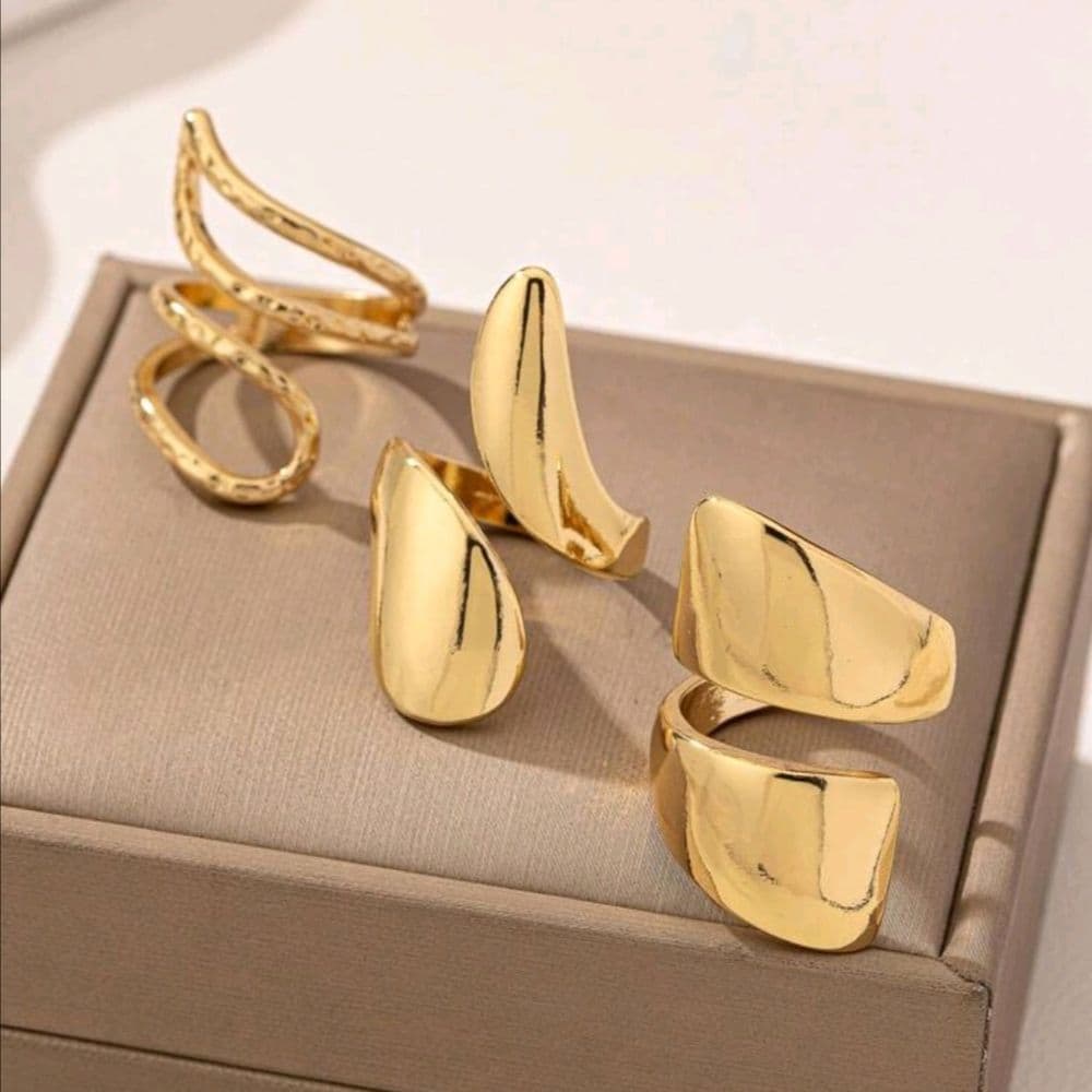 Set de 3 Anillos dorados