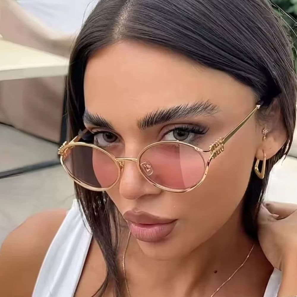 LENTES DE SOL MIU PINK Y DORADO