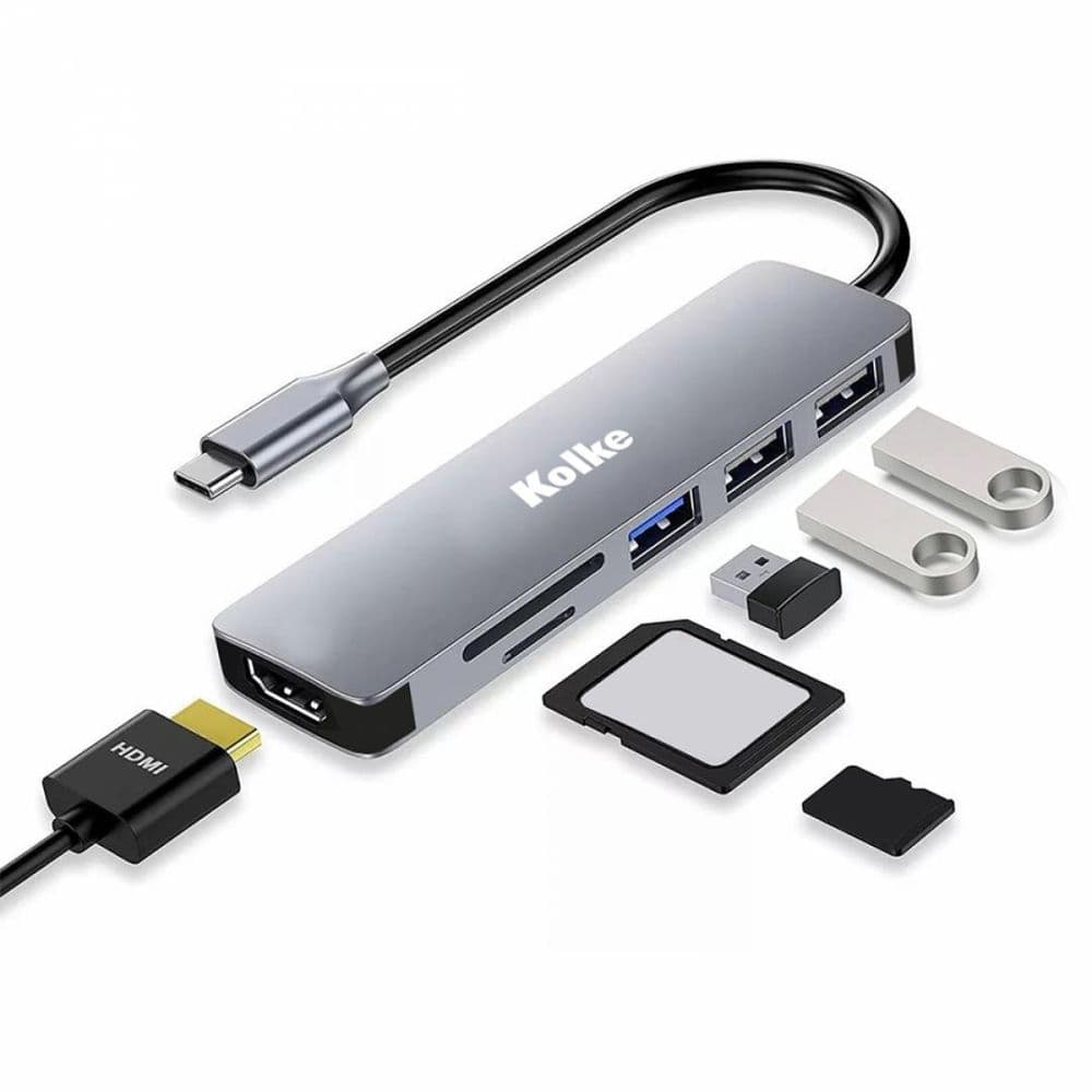 HUB USB C 6 EN 1 KCH-680 KOLKE