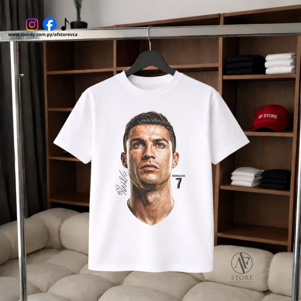 REMERA CRISTIANO RONALDO RETRATO MOD 2