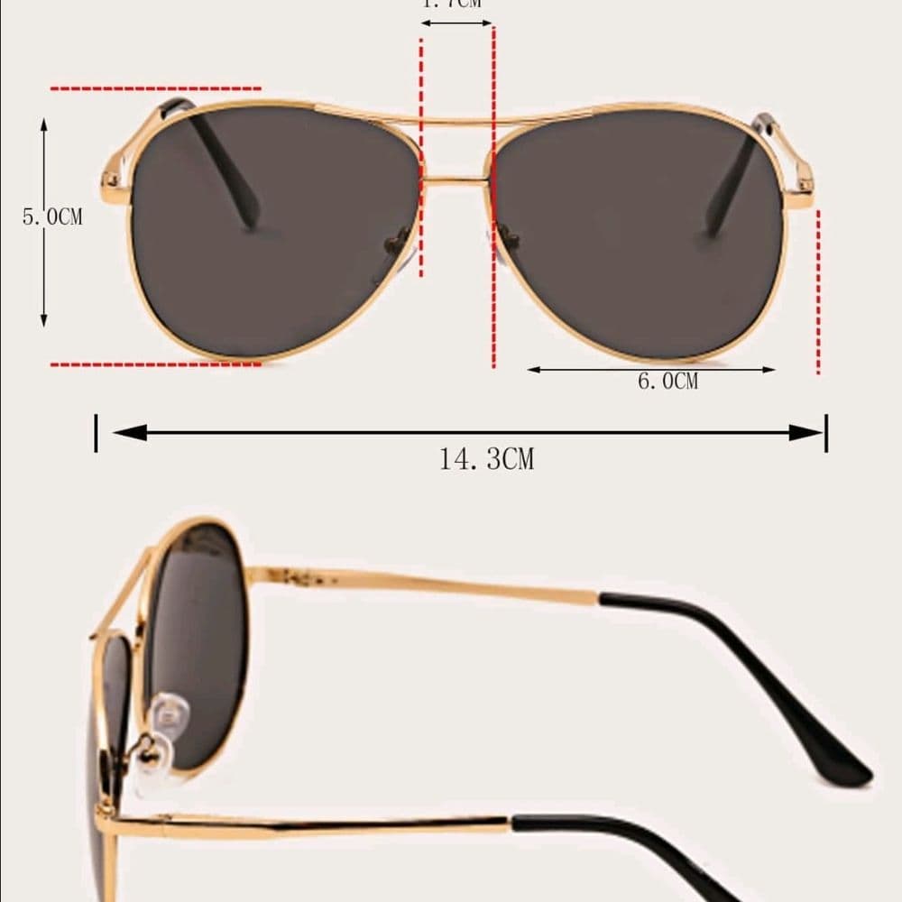 GAFAS CLASICAS ESTILO AVIADOR GRIS OSCURO