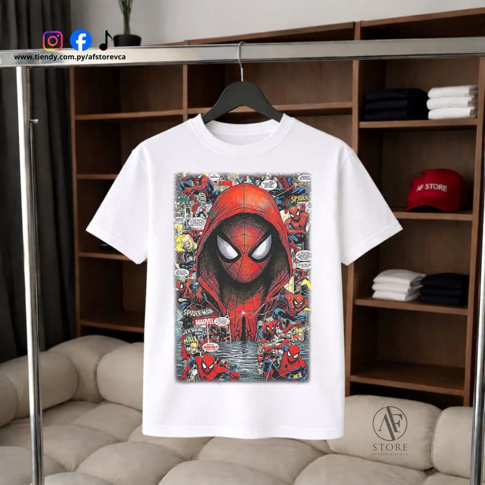 REMERA SPIDER-MAN COMIC COLLAGE