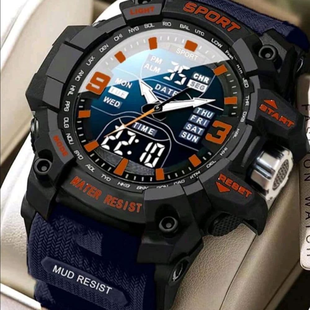 RELOJ SPORT ABS SILICONA AZUL MARINO