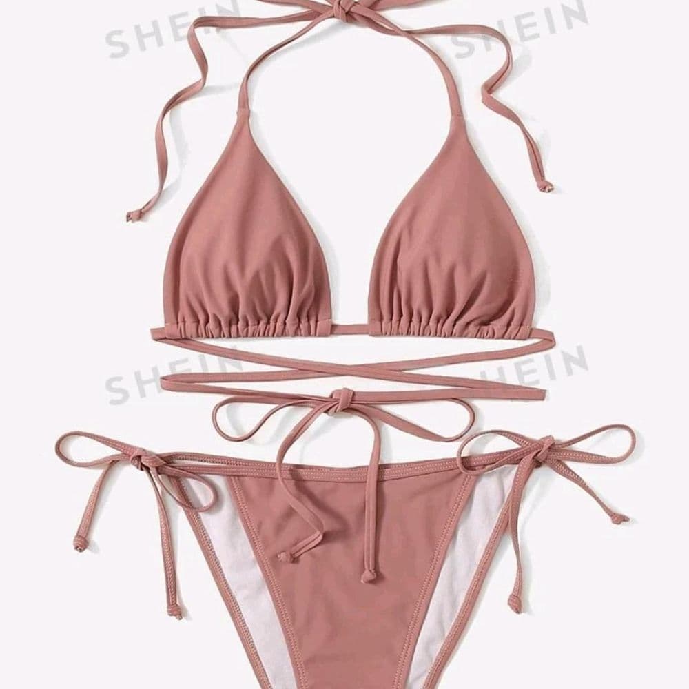 TRAJE DE BAÑO 2 PIEZAS ROSA VIEJA