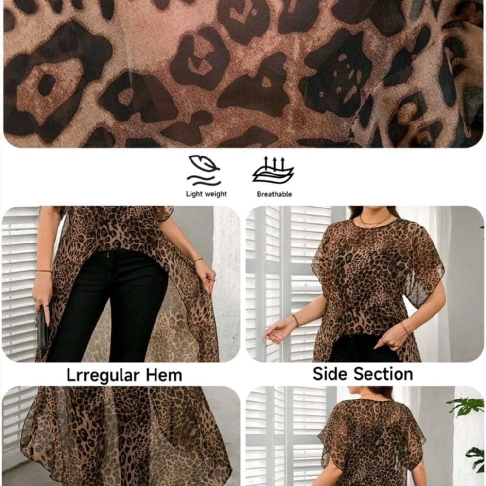 BLUSA LEOPARDO TALLE PLUS
