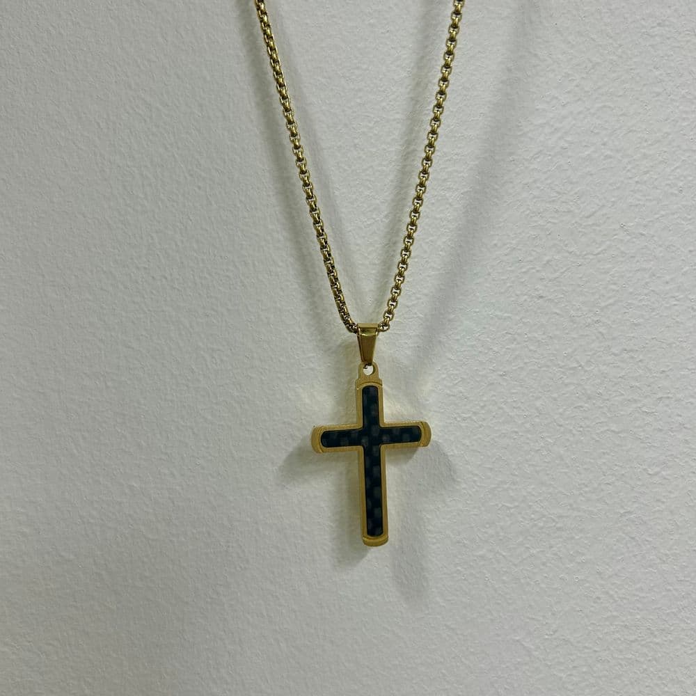 Cadena cruz hombre