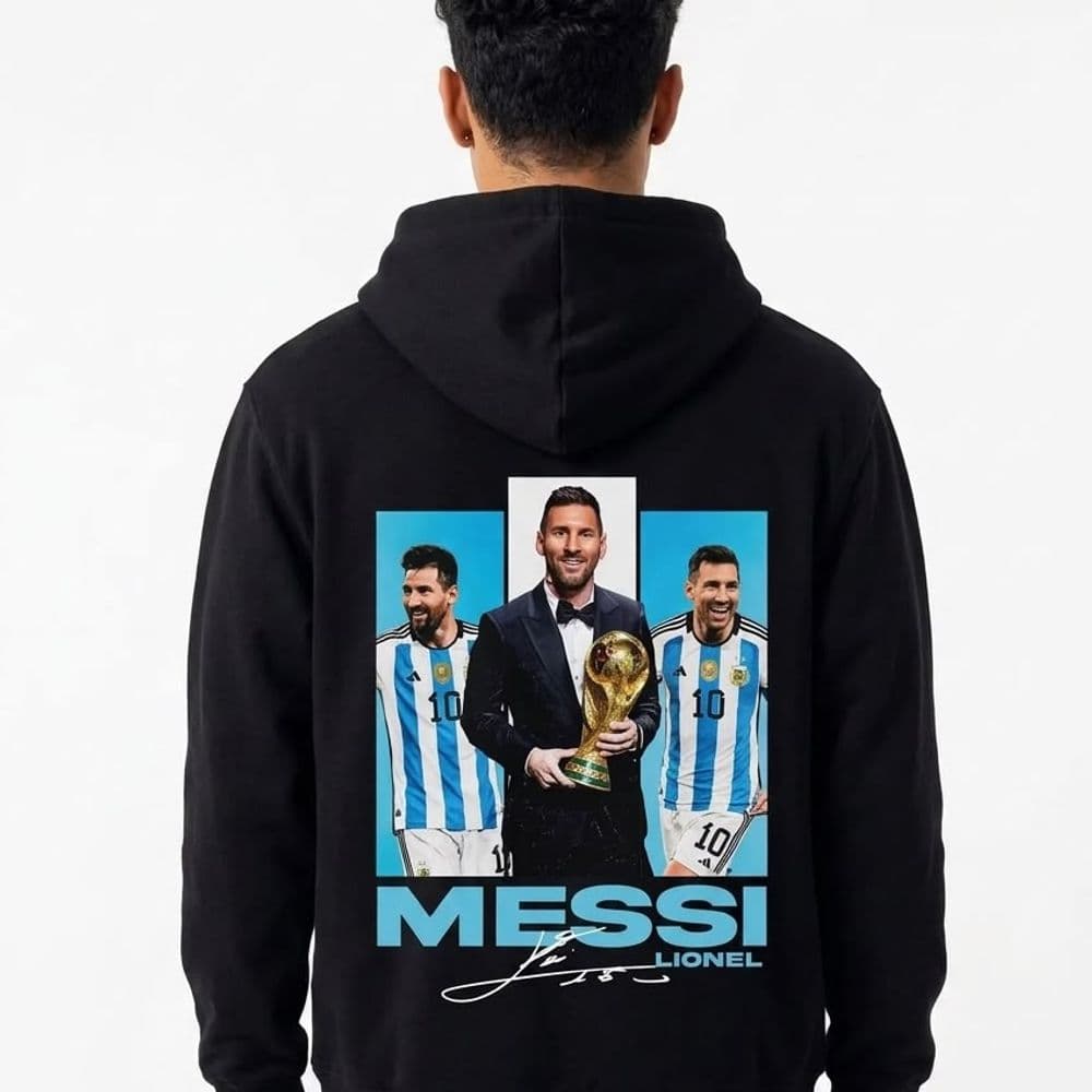 HOODIE LIONEL MESSI CAMPEÓN DEL MUNDO