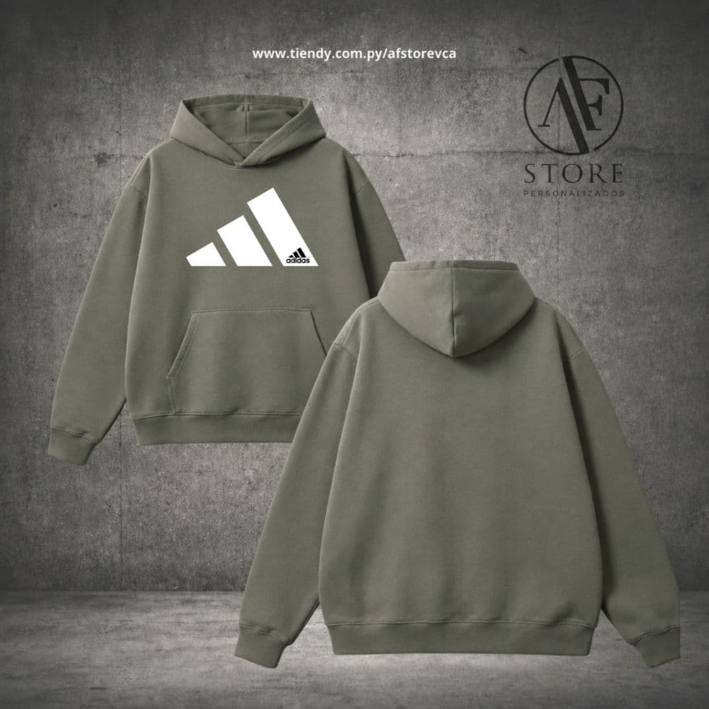 HOODIE LOGO ADIDAS BLANCO