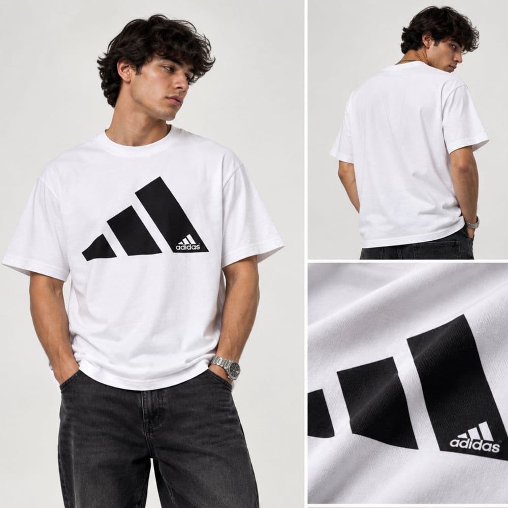 REMERA LOGO ADIDAS BLANCO